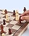 apyr aoma 15 Wooden Chess Set Folding Board 2 Extra Queens Magnetic Chess Board Set for Adults Kids Pieces Storage Slots Checkers Game for Kids Portable Travel Chess Game for Beginner - Image 3