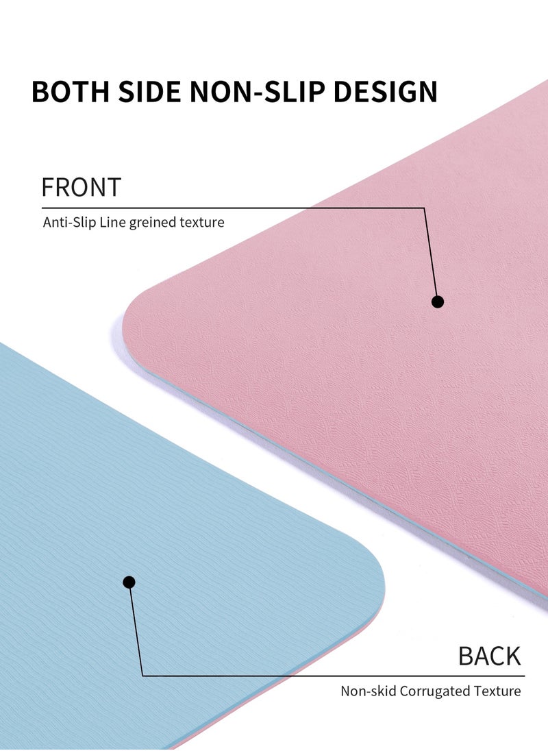 RYMAR Anti-slip mat for Exercise Yoga  Fitness Sport mat with case and carrying straps. Thickness of 8 mm  - Image 4