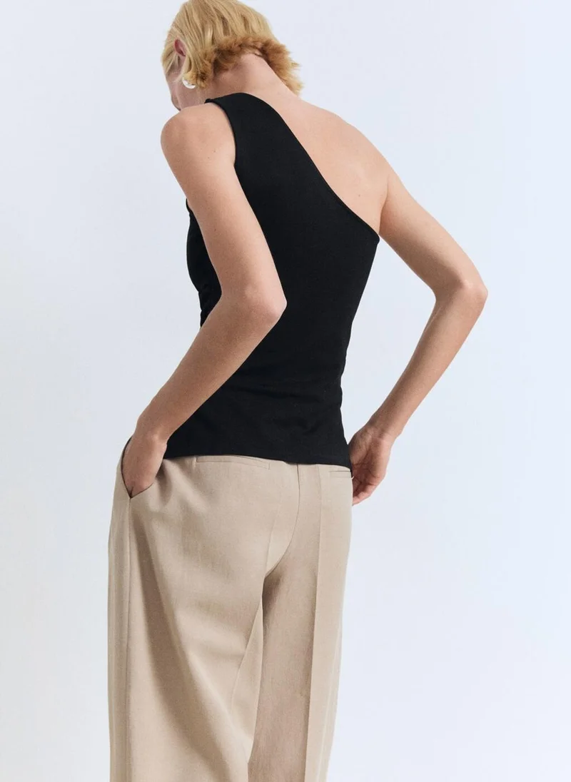 مانجو Asymmetrical Draped Top