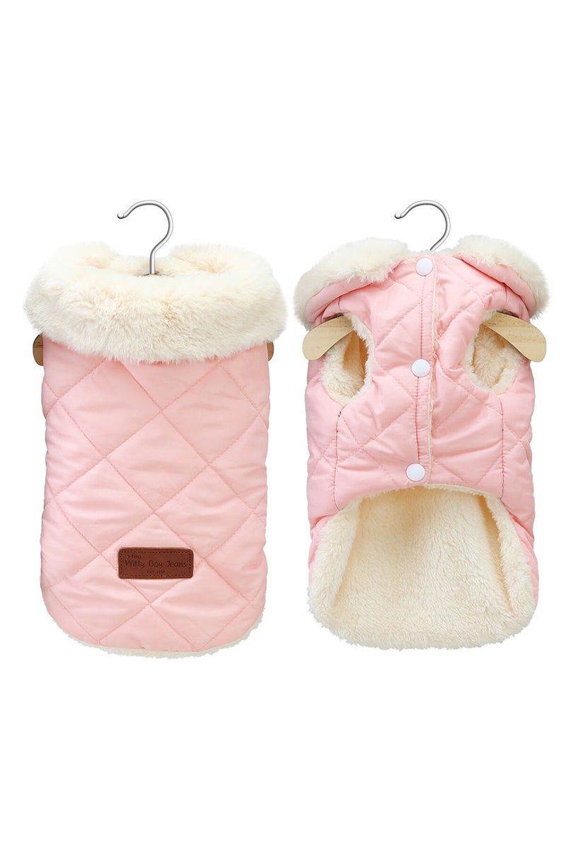 erorex M Pink Soft Warm Pet Jacket Clothes 3 Colors Winter Puppy Dogs Cats Clothing Pet Outfits French Bull