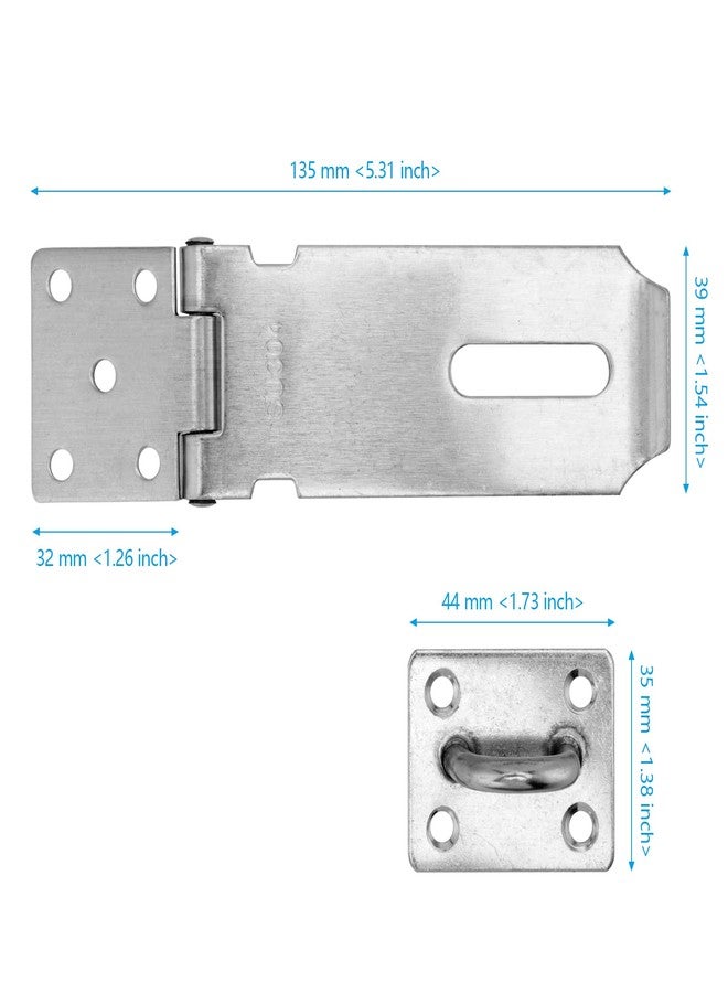 SEHOI 10 PCS Padlock Hasp Latch, Stainless Steel Padlock Hasp, Heavy Duty Security Hasp with Mounting Screws, Door Locks Hasp Latch for Doors and Cabinets - Image 2