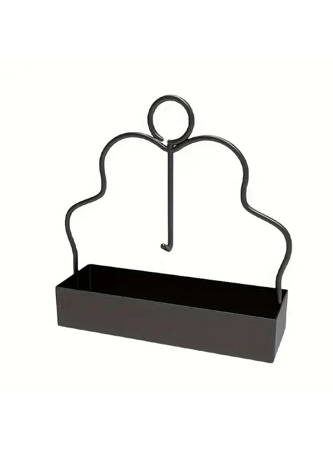 Black Iron Art Mosquito Coil Holder Durable Metal Incense Burner for Home Outdoor - Image 2