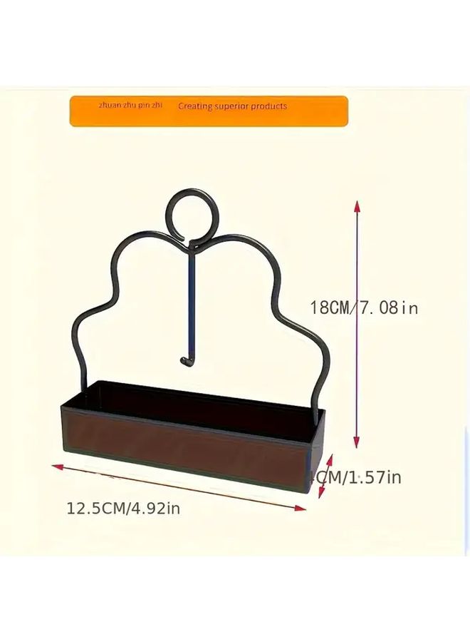 Black Iron Art Mosquito Coil Holder Durable Metal Incense Burner for Home Outdoor - Image 3