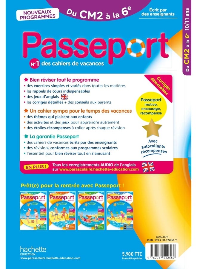 Passeport - Du CM2 à la 6ème 10/11 ans - Cahier de vacances 2024 - Image 2