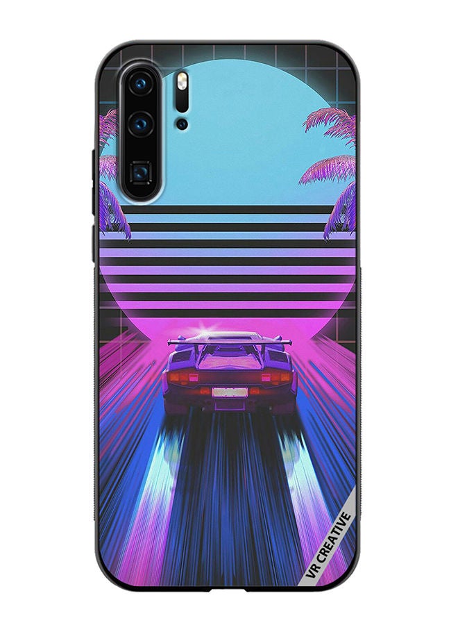 VR CREATIVE Protective Case Cover For Huawei P30 Pro Retro Synthwave Ps4 Design Multicolour - Image 1