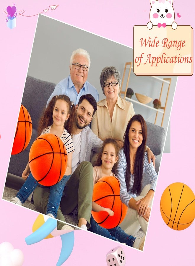 Conagel 4 Pcs Plush Basketball Pillow 9 Inch Soft Stuffed Basketball Throw Pillows Fluffy Sports Theme Cushion for Bedroom Home Decoration Games Sports Toy Gift - Image 5