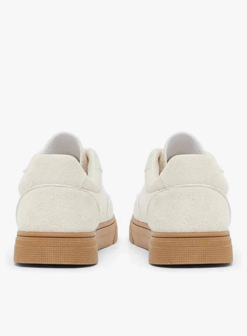 Styli Active Plain Round Toe Lace-Up Sneakers