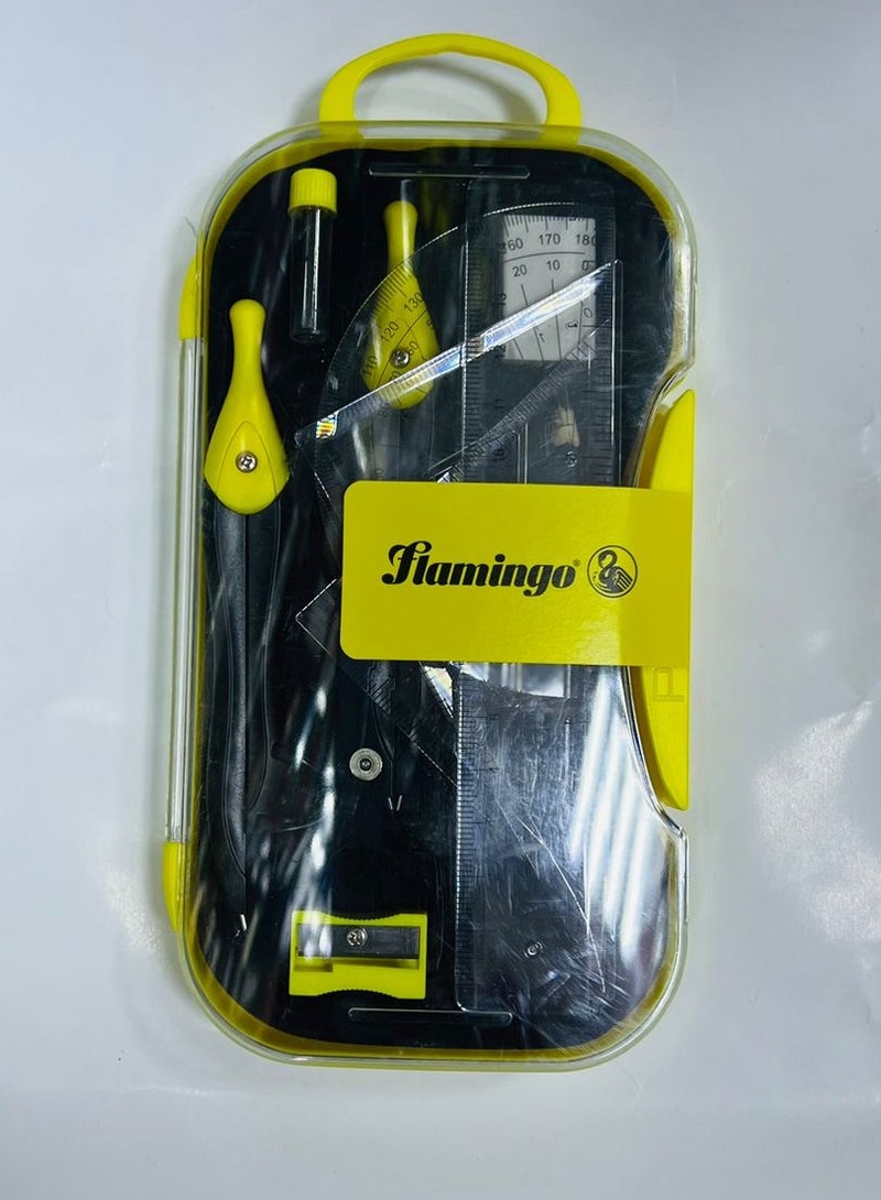 Flamingo أدوات الرسم الرياضية متعددة الألوان للاستخدام في المدرسة والمكتب - Image 1