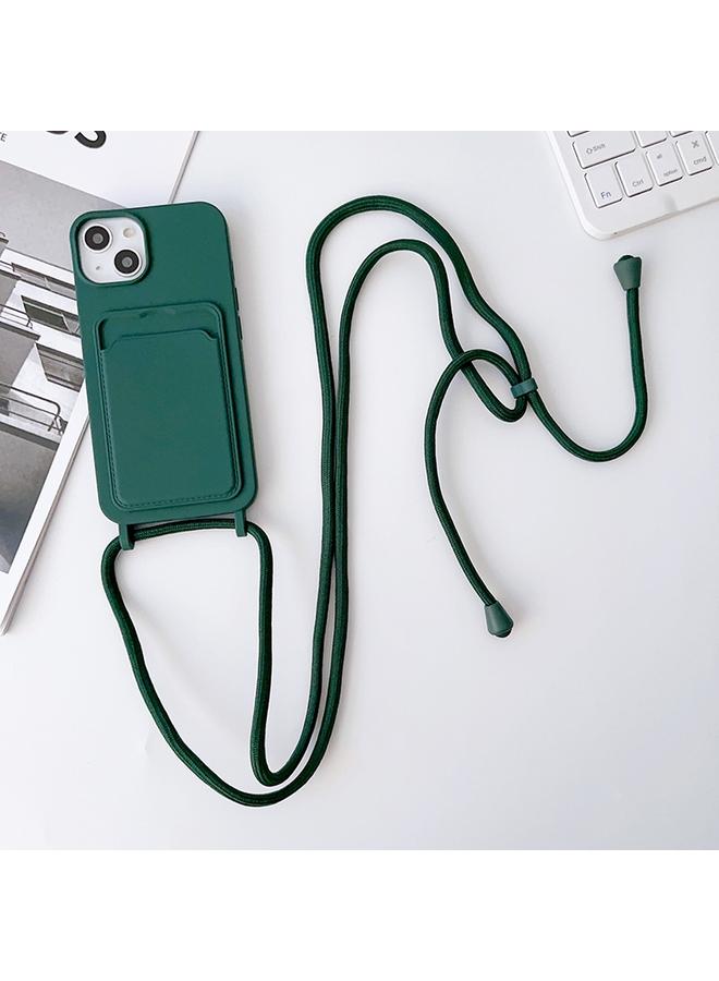 Zaboon Case For iPhone 11 Crossbody Lanyard Elastic Silicone Card Holder Phone Case - Image 1