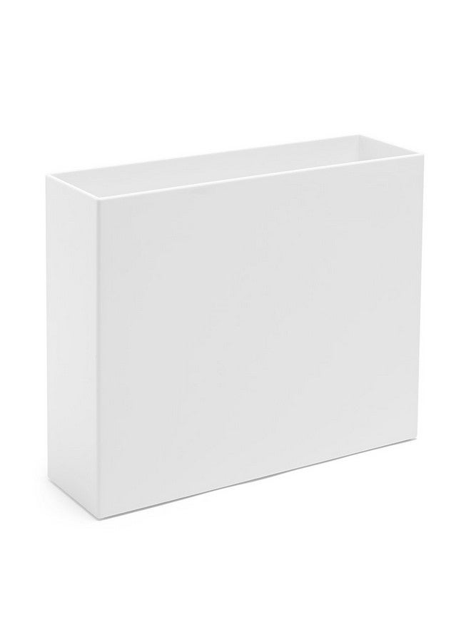 Poppin Hanging File Organizer File Folder Organizer For Hanging Files Open Top Design For Easy Access Lacquerlike Finish Stylish Design Ideal File Organizer For Desk (White) - Image 1