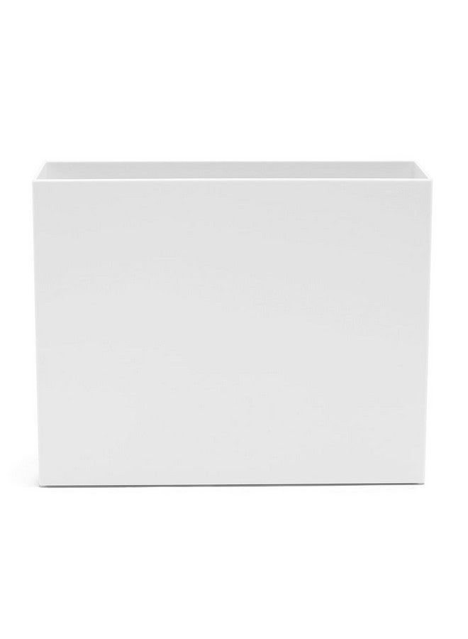 Poppin Hanging File Organizer File Folder Organizer For Hanging Files Open Top Design For Easy Access Lacquerlike Finish Stylish Design Ideal File Organizer For Desk (White) - Image 2