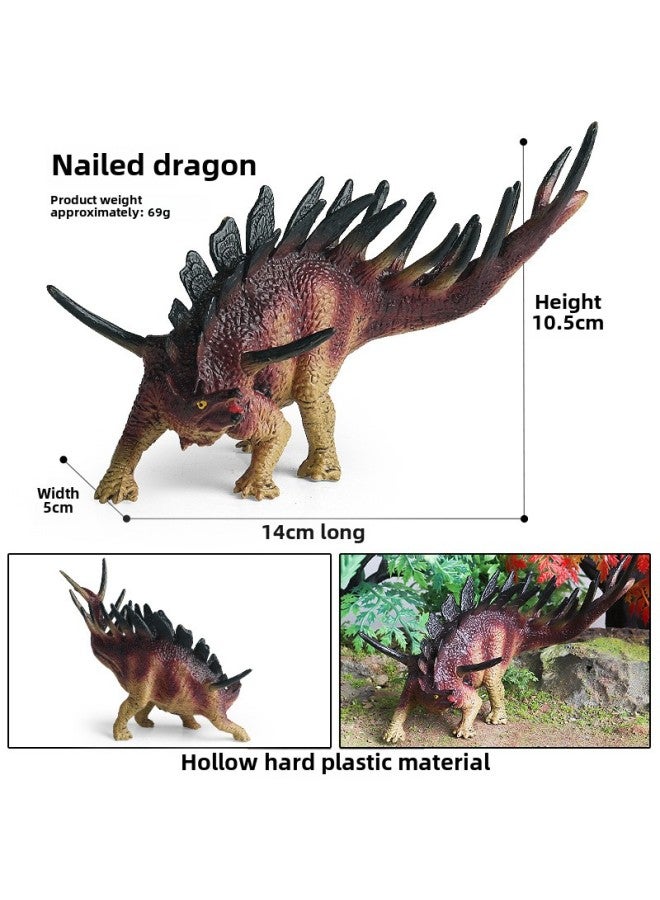Children's Birthday Gift Jurassic Dinosaur Toy Tyrannosaurus Rex Pterosaur Simulation Wild Animal Model Home Decoration-Color:BG PURPLE PURPLE Nail Dragon (Hollow) - Image 1
