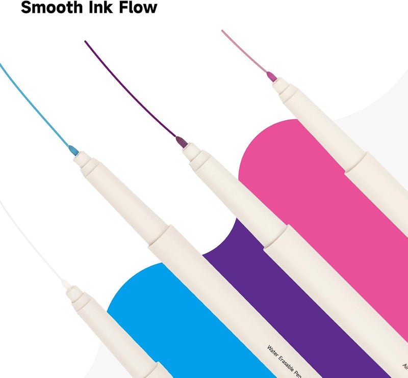 KEARING New White Water Erasable Marking Pen for Fabric, Smooth Touch Disappearing Ink Marker, Fabric Embroidery Pen, Water Soluble Tool for Quilting, Sewing, DIY Crafts - Image 4