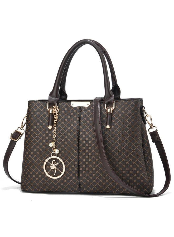 KURGOOL Purse and Handbags for Women, 3 Zip Compartments Tote Bag Designer Shoulder Purse Top Handle Satchel Bags - Image 1