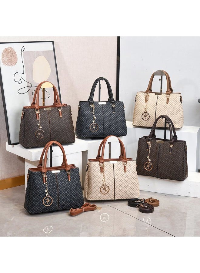 KURGOOL Purse and Handbags for Women, 3 Zip Compartments Tote Bag Designer Shoulder Purse Top Handle Satchel Bags - Image 3