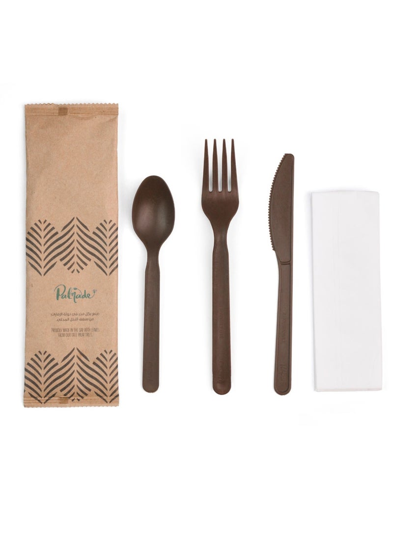 Palmade - Disposable Eco-Friendly Cutlery Set | Biodegradable | Compostable | Elegant Design | Locally Made | 50 PCS - Image 1
