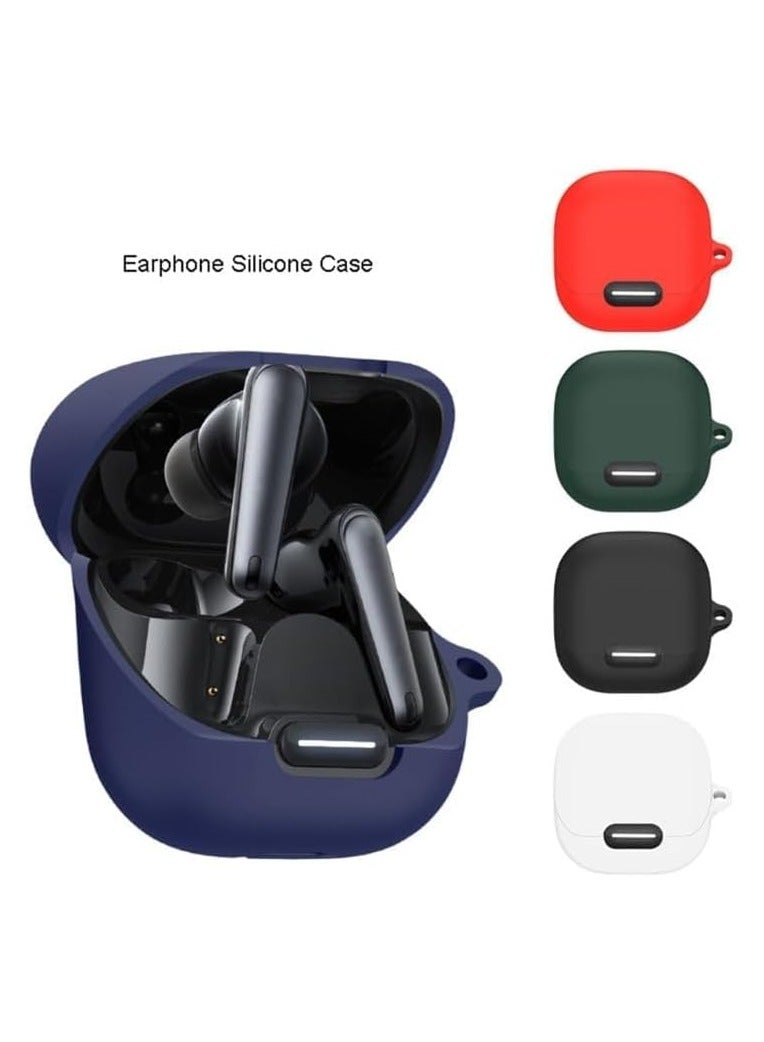 Silicone Earphone Case Compatible for Anker Soundcore Liberty 4 NC, Protective Earphones Cover Box Shockproof Earbuds Case Shell Holder Headphone Pouch Storage Housing Dust Cover(Only Case) (Navy Blue)  - Image 2
