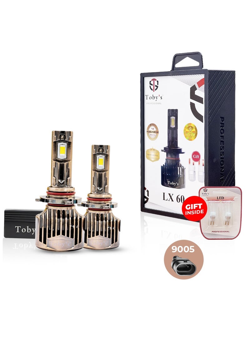 توبيز مجموعة مصابيح LED أصلية تم اختبارها من توبي LX60-9005 بقدرة 120 وات/زوج، زوج 12000 لومن، لون مشرق مع درجة حرارة (6500 كلفن)  - Image 1