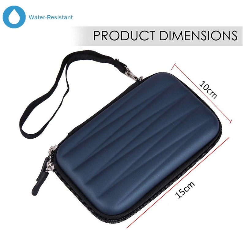 Stealodeal 2.5" External Hard Drive Case Semi Hard Shell (Zig Zag Navy Blue) - Image 4