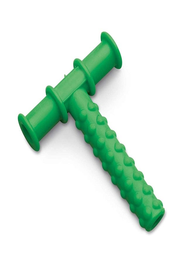 Safe-O-Kid® Non-Toxic, Speech Therapy Tool Develop Baby's Biting Skills Safely, Silicone Chewy Tube for Toddler (T Shape - Green, Pack of 1) - Image 1