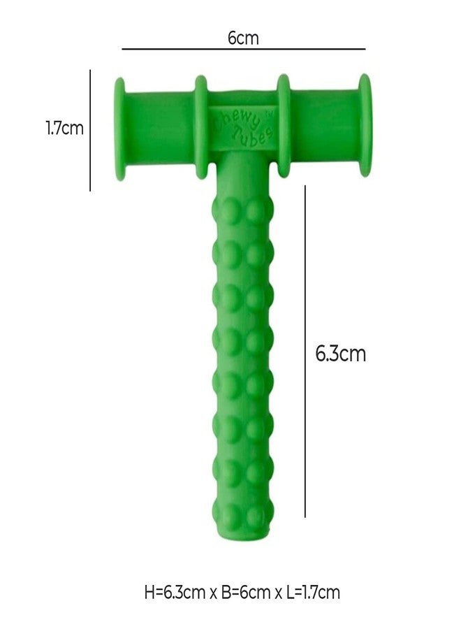 Safe-O-Kid® Non-Toxic, Speech Therapy Tool Develop Baby's Biting Skills Safely, Silicone Chewy Tube for Toddler (T Shape - Green, Pack of 1) - Image 3