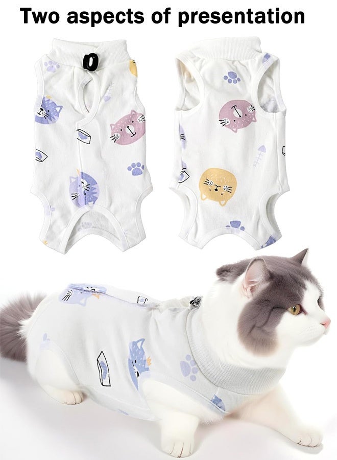 Cat Recovery Suit, Breathable Cat Onesie for Cats After Surgery Female Abdominal Wounds or Skin Diseases Kitten Onesie  Recovery Wear Anti Licking(M) - Image 1