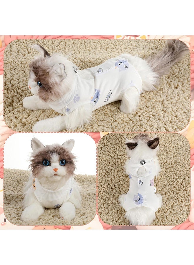 Cat Recovery Suit, Breathable Cat Onesie for Cats After Surgery Female Abdominal Wounds or Skin Diseases Kitten Onesie  Recovery Wear Anti Licking(M) - Image 4