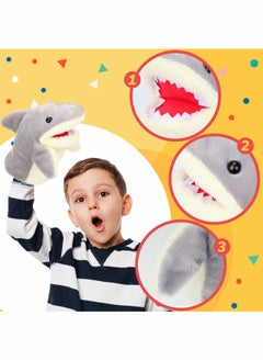 KASTWAVE Shark Open Mouth Hand Puppets Plush Animal Toys Movable Mouth Plush Stuffed Animal Toy  - Image 4