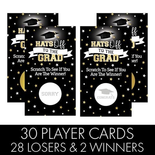 DISTINCTIVS Scratch Off Graduation Party Game, Graduation Games for Parties 2025, 30 Cards - Image 3