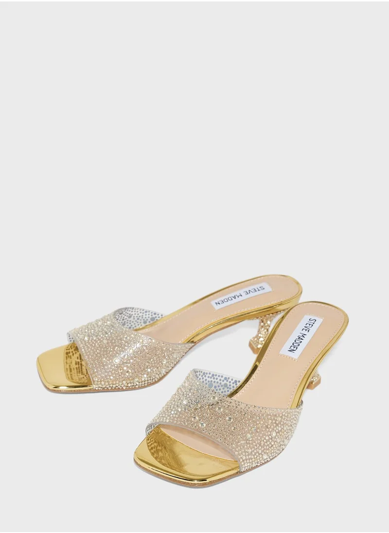 STEVE MADDEN Single Strap Mid Heel Sandals