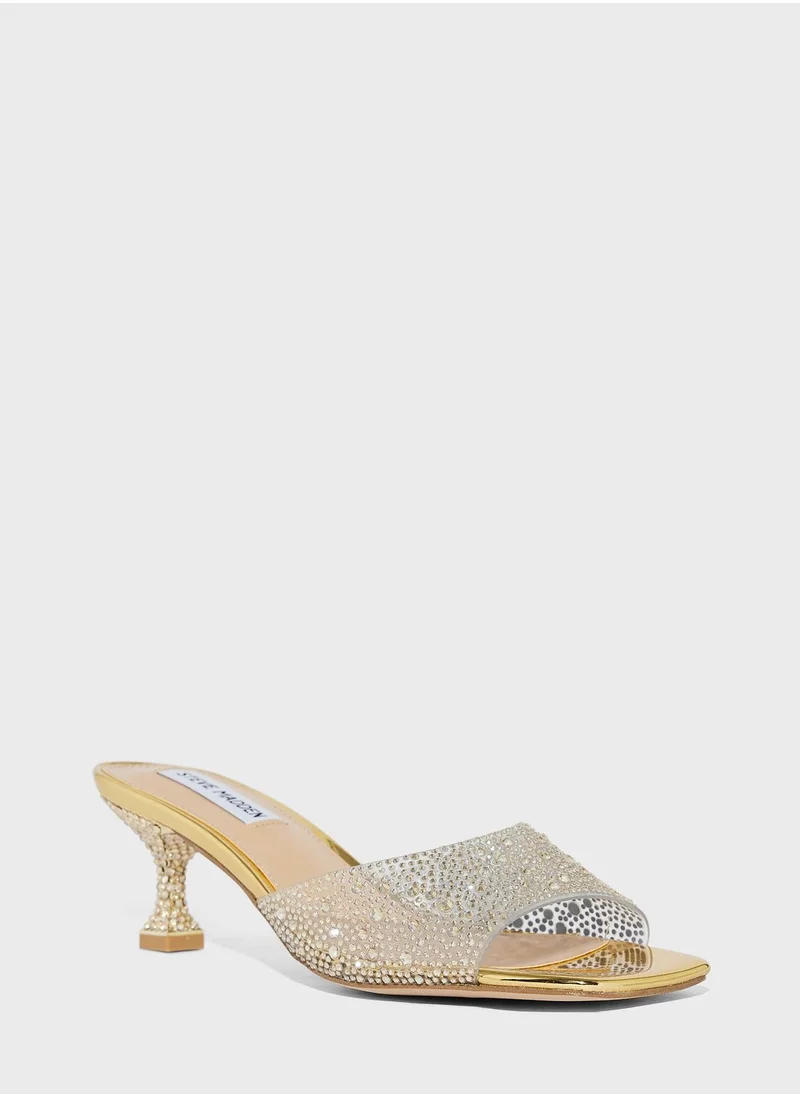 STEVE MADDEN Single Strap Mid Heel Sandals