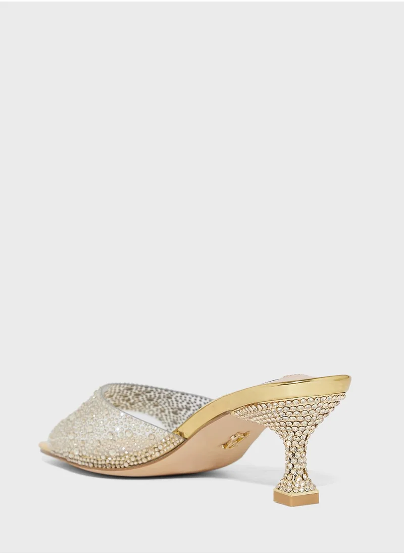 STEVE MADDEN Single Strap Mid Heel Sandals