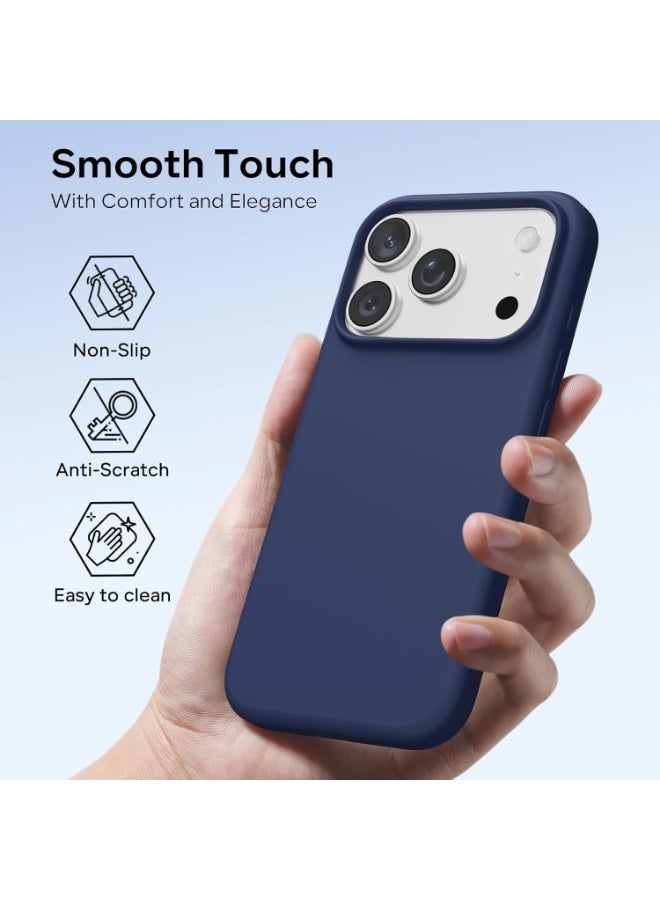 ACLIX iPhone 17 Pro Case Liquid Soft Silicone iPhone 17 Pro Cover Anti Scratch with Inside Microfiber Lining Shockproof Protective Phone Case for iPhone 17 Pro 6.3 inch - Image 3