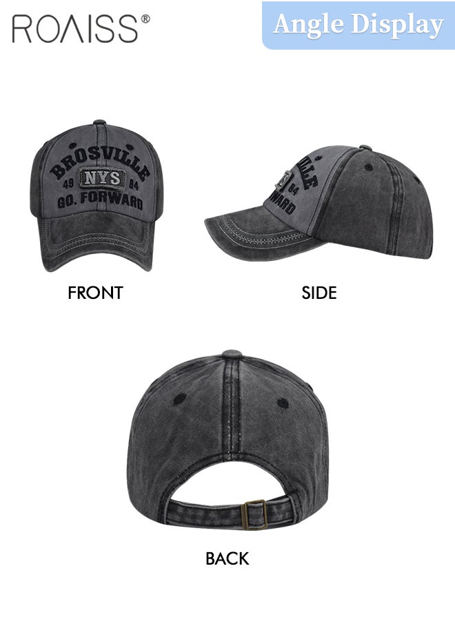 roaiss - 2 Pcs Embroidered Baseball Cap for Men Women, Adjustable Cotton Sun Hat Black and Army Green One Size - Image 1