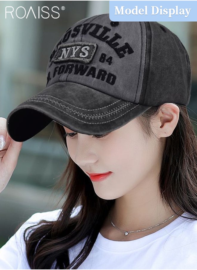 roaiss - 2 Pcs Embroidered Baseball Cap for Men Women, Adjustable Cotton Sun Hat Black and Army Green One Size - Image 1