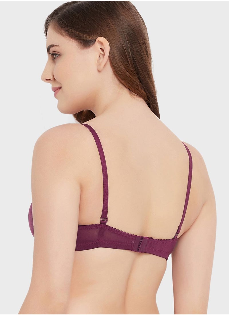 Clovia - Printed Plunge Neck Bra - Image 1