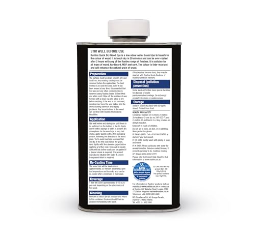 Rustins Wood Dye White 250ml - Image 2