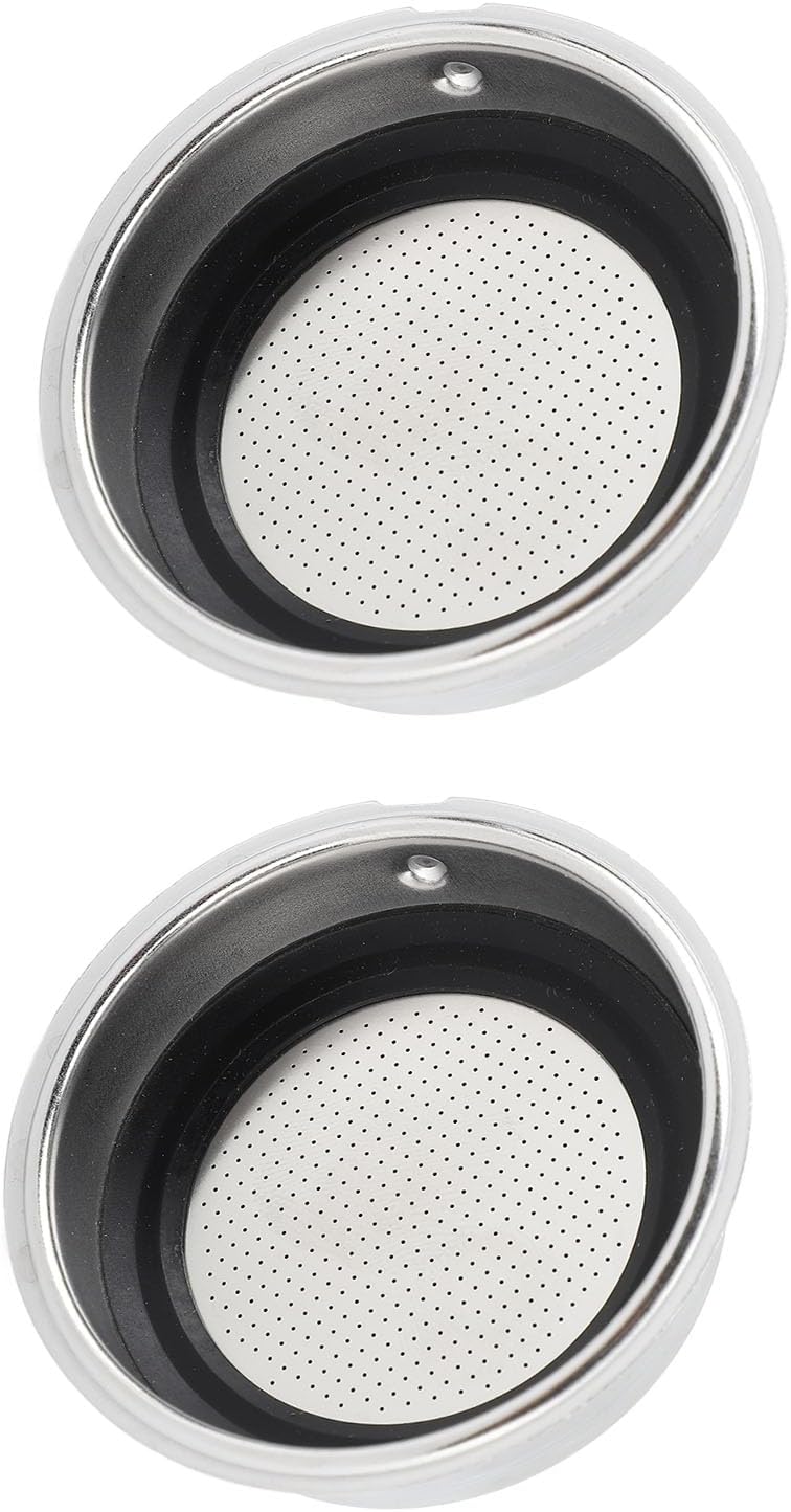 Fdit 51mm Stainless Steel Portafilter Basket, Reusable Filter Basket with Ultra Fine Holes for Efficient Coffee Extraction on Semi Automatic Coffee Machines - Image 1