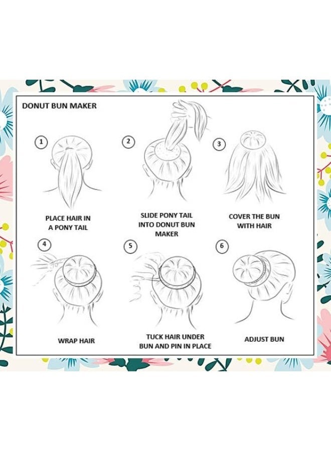 Donut Hair Bun Maker for Kids, Ballet Buns Maker for Kids, Sock Bun Hair Maker, Donut Bun Maker Hair, Easy Bun Hair Bun Maker, Hair Donut Bun Maker (6pc Black) - Image 4