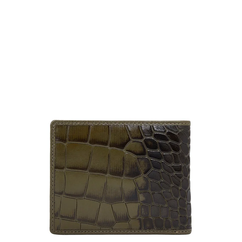 Da Milano  Military Green Bifold Leather Mens Wallet for Men | Best Price UAE