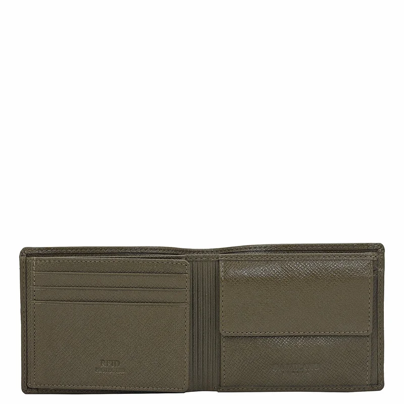 Da Milano  Military Green Bifold Leather Mens Wallet for Men | Best Price UAE