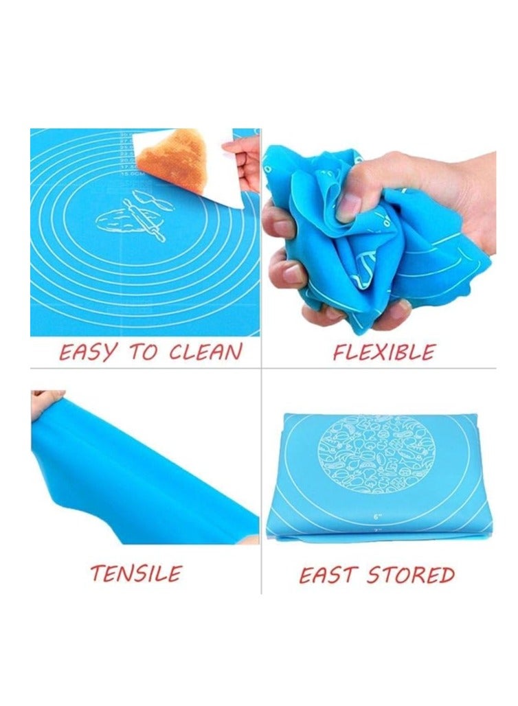 BPA-free silicone baking mat, non-slip, suitable for kneading dough and preparing pastries, pizza and cake dimensions 50 x 40 cm - Image 3