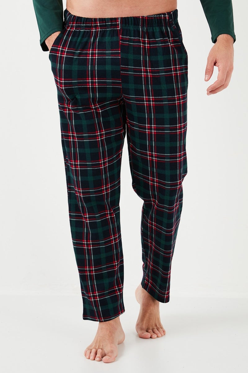 Buratti Cotton Regular Fit Long Sleeve Men's Pajama Set with Elastic Waist 6572007  - Image 4