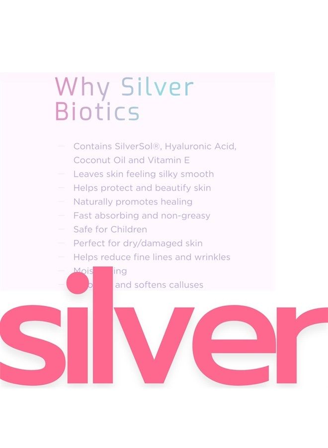 American Biotech Labs Silver Biotics Nano Silver Healing Lotion Cream Grapefruit Scent Infused 20 PPM SilverSol and Hyaluronic Acid | All Natural Ingredients to Heal, Smooth Your Skin Blemishes and Scars (3.4 oz.)  - Image 2