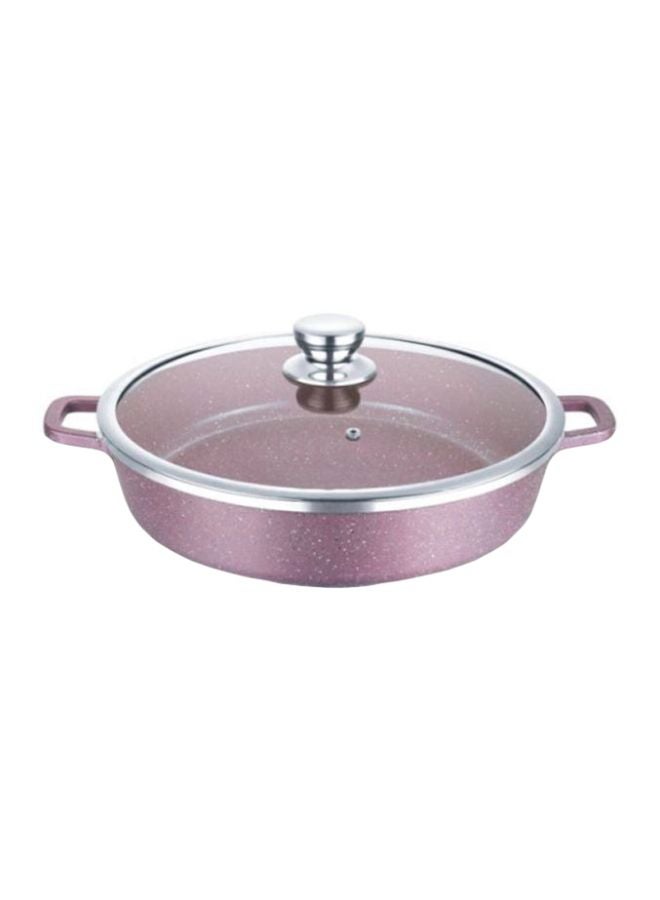 Shallow Cooking Pot Pink 28cm