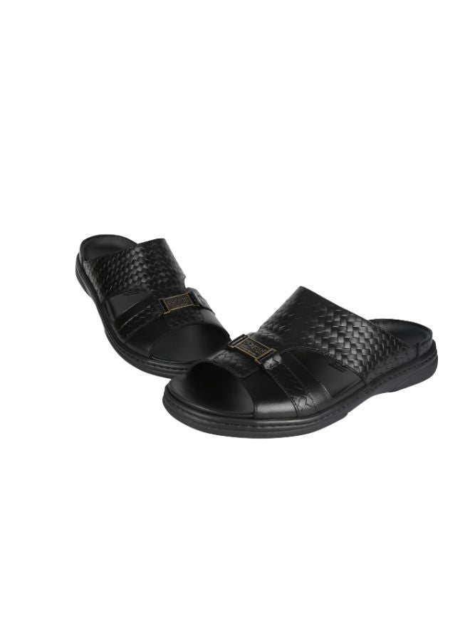 barjeel uno Barjeel Uno Mens Arabic Sandals 2372 Black  - Image 2