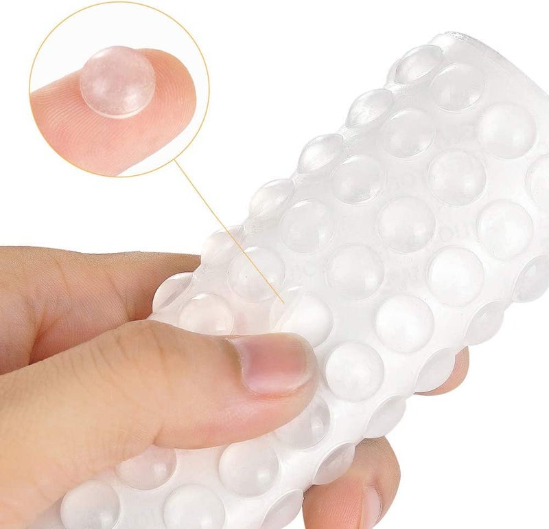 MGNLR Round Adhesive Silicone Bumper Door Cabinet Drawer Safety Stopper Mute Buffer 3x8 mm Clear Set of 200 PIC - Image 2