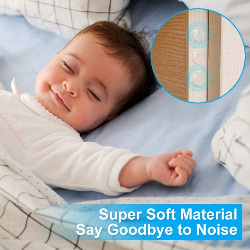 MGNLR Round Adhesive Silicone Bumper Door Cabinet Drawer Safety Stopper Mute Buffer 3x8 mm Clear Set of 200 PIC - Image 5