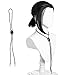 morvally Adult Men Short Black Pigtail Synthetic Hair Wigs with Bolo Tie for Costume Cosplay Halloween Party - Image 2
