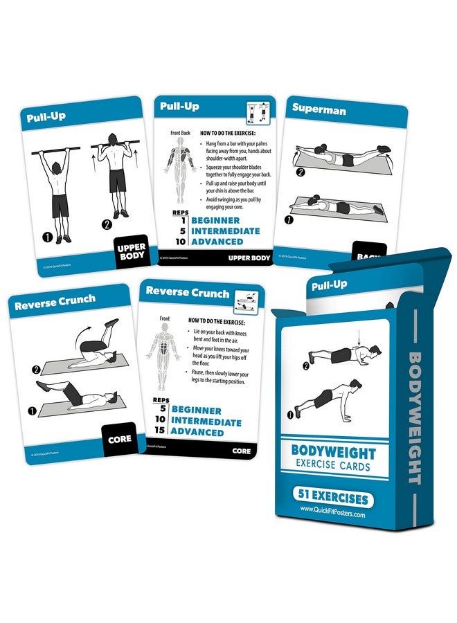 Palace Learning Bodyweight Exercise Cards - Fitness Playing Cards with Over 50 Body Weight Workouts - 2.5" x 3.5" (Standard Playing Card Size) - Image 1